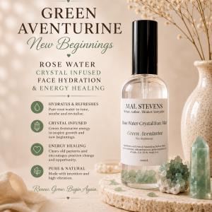 Rose Water Crystal Face Mist – Green Aventurine | New Beginnings